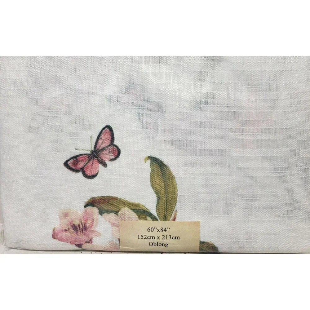 Textured Printed Fabric Tablecloth 60x84
